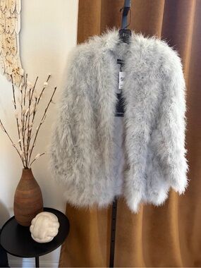 New La Marque light grey fur jacket Women's Medium
